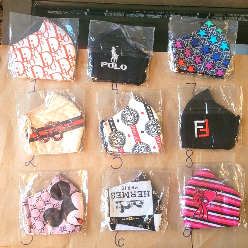 COPY - HANDMADE FASHION/DESIGNER FACE MASKS UNISEX